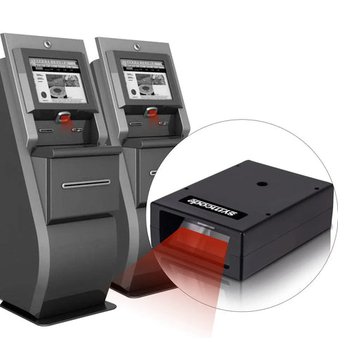 Embedded Mini Barcode Scanner For Screen Scanning CCD Reader Module in kiosk setting, LED indicator visible