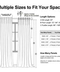 Diagram showing size options for Luxury Velvet Blackout Curtains 96 Inches Long In Brown Tan Terracotta With Pinch Pleat Design