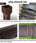 Comparison of Two Pack Flexible Downspout Extenders For Rain Gutters Extendable From 21 To 68 Inches Durable No Brainer Install