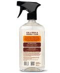 Back view of Granite And Stone Daily Countertop Cleaner With Plant Based Formula for sealed surfaces, spray bottle showing label details