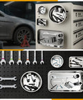 Four Piece Magnetic Tray Set In Stainless Steel With Strong Magnets Includes 3 Inch 6 Inch Square And Shallow Trays For Garage Workshop