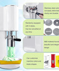 Grab This Awesome Compact Electric Ice Cream Maker Machine For Sweet Gelato Creations, showcasing stainless steel cylinder and interchangeable molds.