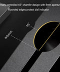Heavy Duty Magnetic Base Stand For Dial Indicator With 360 Degree Adjustable Arm and swivel joints, showing 45° chamfer design and 8mm aperture.