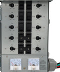 Backup Power Transfer Switch Kit 50 Amp With 10 Circuits Delivers 12,500 Watt Total Includes 25 Foot Cord And Outdoor Rated 50A Inlet