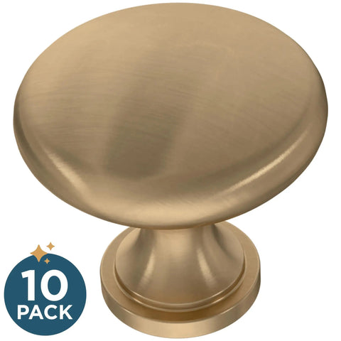 Champagne Bronze Cabinet Knobs Set Ten Pack One And A Quarter Inch Round Mushroom Pulls For Cabinets Drawers Kitchen Doors Vanities And Furniture Upgrade Your Home With Dope Hardware