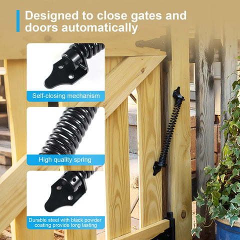 Heavy Duty 14 Inch Gate Springs Self Closing Tensioner For Outdoor Gates Adjustable Automatic Gate Closure mechanism