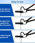 Step-by-step guide using pliers for Heavy Duty Exhaust Hanger Kit With Removal Tool For Cars Trucks And SUVs 17 Piece Universal Rubber Muffler Hanger Replacement Includes 10 Inch Straight Rods 7.6 Inch 90 Degree Bent Rods And 2 Hole And 4 Hole Insulated Mounts