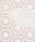 Metallic Autumn Bronze Hello Sunshine Peel And Stick Wallpaper Removable Self Adhesive Honeycomb Geometric Design pattern