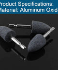 Five Piece Stone Grinding Bits Set For Rotary Tools with aluminum oxide cone-shaped grinding bits and 1/4 in hex shank.