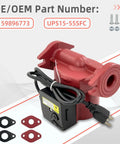 Three Speed Circulator Pump For Hot Water Hydronic Heating, One Twelfth Hp Flow Control Valve, Plug And Play Swap With gaskets and screws.