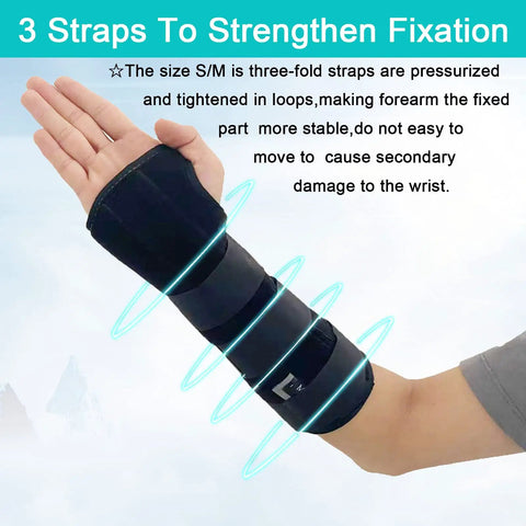 Unisex Forearm And Wrist Support Splint Brace With Double Fixation For Carpal Tunnel Adjustable Night Time Immobilizer
