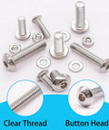 All In One Metric Screw Kit For DIY M3 M4 M5 Button Head Hex Socket Cap Screws Set With 8 To 20 Mm Length 304 Stainless Steel Bolts