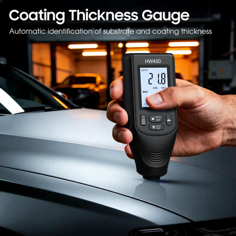 Digital Paint Thickness Gauge For Cars And All Surfaces Coating Thickness Meter measuring car hood thickness
