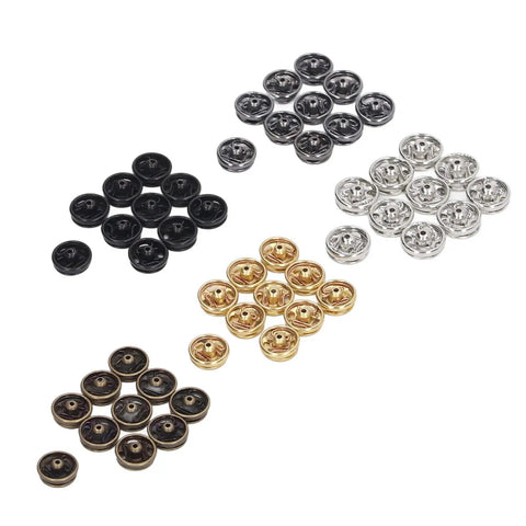 Metal Snap Buttons 5mm Sew On Replacement Kit 100pcs For Clothing Pants Skirts Collars In Assorted Colors Silver Bronze Black Gold