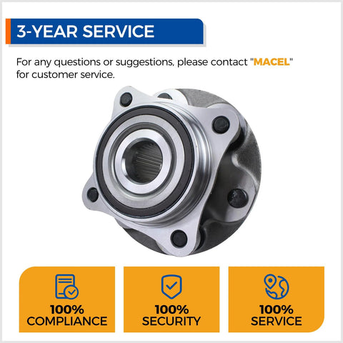 4WD Front Wheel Hub Bearing Assembly Fits Lexus GX460 GX470, Toyota 4Runner, FJ Cruiser, And Tacoma 2003 To 2021 With WBS