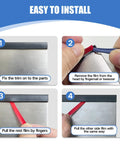 Installation guide for Self Adhesive Rubber Edge Trim U Channel Edge Trim For Quarter Inch Mirror And Flexiglass EPDM Material Black 20 Foot Roll Fits Quarter Inch Edges Easy Install No Glue Needed