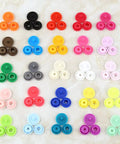 Snap Fastener Tool Kit With 350-Piece Resin Buttons And Press Pliers Set For Clothing Diapers Bibs And Crafts: assorted resin snap buttons