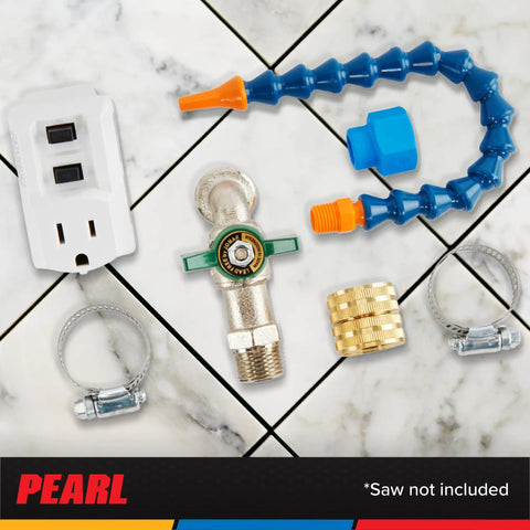 Water Kit For Blade Roller BRWK001 with GFCI switch, hose, and fittings for concrete saw dust reduction, saw not included