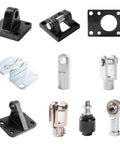 Various components including Universal Swing Floating Joint Accessory For FD-32 Pneumatic Cylinders M10x1.25 Fittings SC-32.