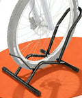 Push In Floor Bike Stand For 16 To 29 Inch Bikes No Lift Needed Easy Roll In Garage Parking Rack holds bike wheel