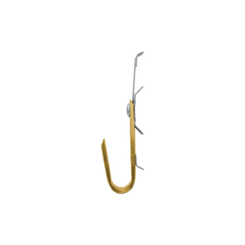 Side view of Heavy Duty Metal Cable And Wire Support Batwing J-Hook Hangers With Bat Wing Clip For Attaching Ceiling Wires