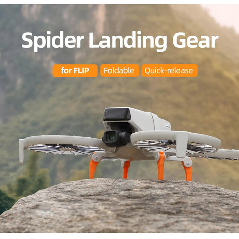Foldable Landing Gear Extensions For Flip Drone Adds 30mm Height Propeller Protection Obstacle Sensor Safe Design Pro Grade Ultra Light Gray Legs on rocky terrain