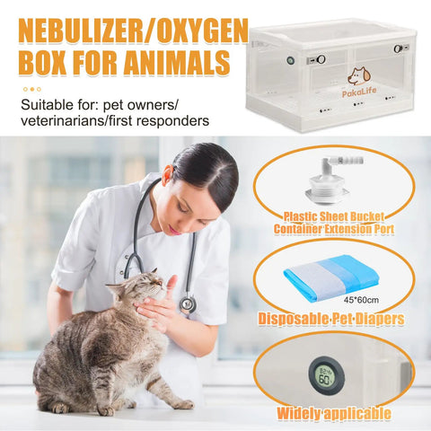 Portable Pet Atomization Tank For Dogs And Cats Inhaler Nebulizer With Dual Port Nebulization System image with accessories