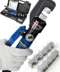 Hand Operated Hydraulic Crimping Tool With 9 Die Set For 8 Ton Beefy Power Crimps 12 AWG To 2/0 AWG Battery And Welding Cable Lug Crimper