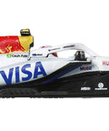 One To Sixty Four Scale Premium Die Cast Formula One Race Car With Real Riders Tires Metal Body And Chassis Includes Display Plinth And Collectible Packaging Styles May Vary Must Have For Gearheads And Car Collectors side view