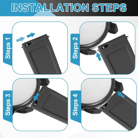 Installation steps for Premium 15 Pack Quick Release Spring Bars 23mm Length 1.5mm Diameter 304 Stainless Steel Watch Pins.