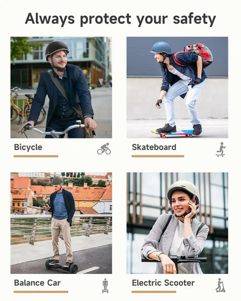 Urban Street Ready Adult Bike Helmet With Adjustable Dial Fit For Men And Women in different urban commuting activities.