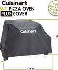 3 In 1 Pizza Oven Plus Grill Cover for CGG 403, outdoor weatherproof polyester with Velcro straps, snug fit protection.