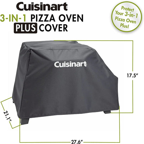 3 In 1 Pizza Oven Plus Grill Cover for CGG 403, outdoor weatherproof polyester with Velcro straps, snug fit protection.