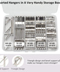 136 Pcs Picture Hangers Kit With 5 Size Hooks 10Lb 20Lb 30Lb 50Lb 100Lb Nails And Handy Storage Case For Drywall And Wooden Walls