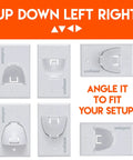 White In-Wall Cable Hider Kit for Single Gang Pass-Through - Hide Up To 8 HDMI And Low-Voltage Cables, angle variations shown