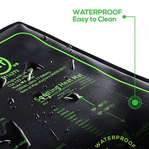 MET Certified Seedling Heat Mat With Digital Thermostat Controller For Seed Germination, Precise Root Zone Warming From 50 To 108 Fahrenheit, 10 By 20 Inches, Easy Plug And Play Indoor Grow Setup