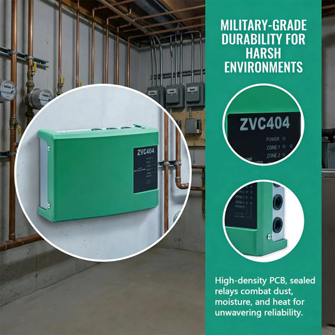 Upgraded 4 Zone Valve Control Board For Hydronic Heating Systems ZVC404-4 Replacement Module Built Tough With Superb Heat Management And Zero Fuss Smooth Operation Every Single Time