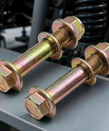 Heavy Duty Shock Mount Bolts Kit M14x1.5 10.9 Grade Alloy Steel Flange Shoulder Bolts And Lock Nuts Pair For Toyota Tacoma Tundra Sequoia Dodge Ram Eliminates Loose Play And Rattle During Shock Absorber Replacement, two bolts