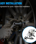 Mechanic installing Two Piece Front Wheel Hub And Bearing Assembly Set For Altima 2007 2018 Maxima 2009 2019