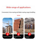Hella Sturdy Motorized Portable Material Lift For Jobsites Rock Solid Steel Brick Elevator used in worksite moving, brick factory, and warehouse.