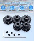 5Mm Bore Pinion Gear Set For RC Cars 1 By 10 And 1 By 8 - 18T 19T 20T 21T 22T Metal Motor Gears Durable Upgrade For Smooth Mesh