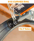 Garage Door Curved Track R15 Pair For Smooth Opening Durable Replacement Rails For Residential Doors Heavy Duty Steel Curved Track