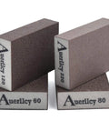Four Grit Sanding Sponge Set 60 80 120 220 Grits, 4 x 2.8 x 1 Inch Assorted Blocks, Washable and Reusable on white background.