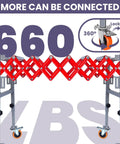 Heavy Duty Adjustable Conveyor Roller System With Wheels Expandable 14 To 52 Inch Length And 27.5 To 50 Inch Height