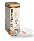 LED Filament Light Bulbs 5W 500 Lumens E12 Candelabra Base Soft White 3000K Dimmable For Chandeliers Pendants And Sconces 10 Pack