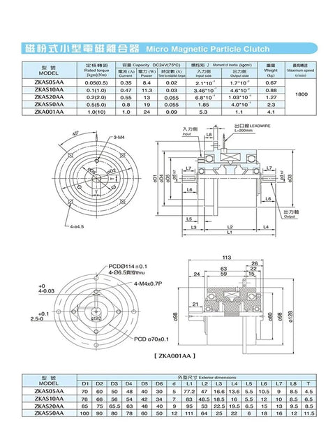 Superior Pro Grade Compact Electromagnetic Clutch 24V Boasting Reliable Torque Output For Industrial Machinery Built Tough With No Hassle Heat Resistant Build diagram with specifications and dimensions.