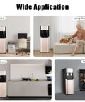 Bottom Loading 5 Gallon Water Dispenser With Hot And Cold Water, 620W 110V Vertical Cooler, gold finish, in office, living room