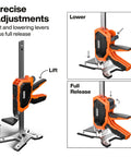 Workhorse Construction Jack For Drywall And Panels, 350 Pound Capacity, 10 Inch Lift Range, hands-free lifting features