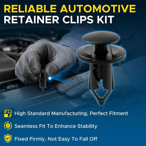 Beefy Jeep Wrangler Fender Flare Hardware Kit With 60 Piece Push Pin Retainers For 2007 2018 JK Unlimited features close-up of retainer clip
