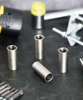 Sixteen Pack Stainless Steel Spacers, 1/2 Inch Outer Diameter, 3/8 Inch Inner Diameter, 1 Inch Length, Unthreaded Round Standoff Bushings